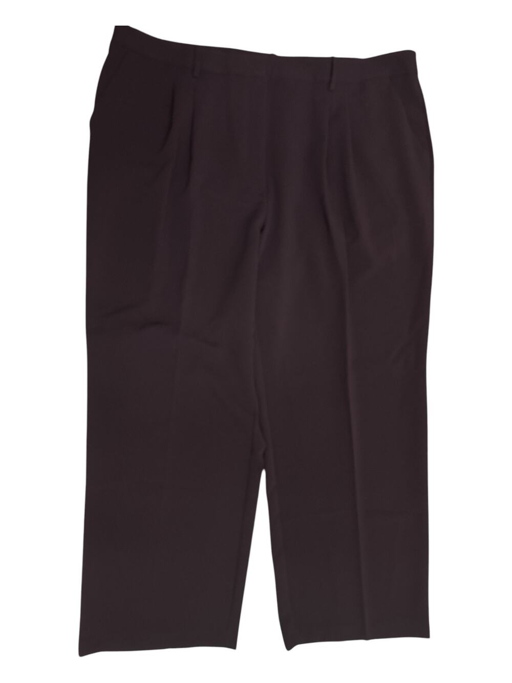 Worthington 22W Plus Pants Everyday Purple Plum High Rise Wide Leg Slip Pockets